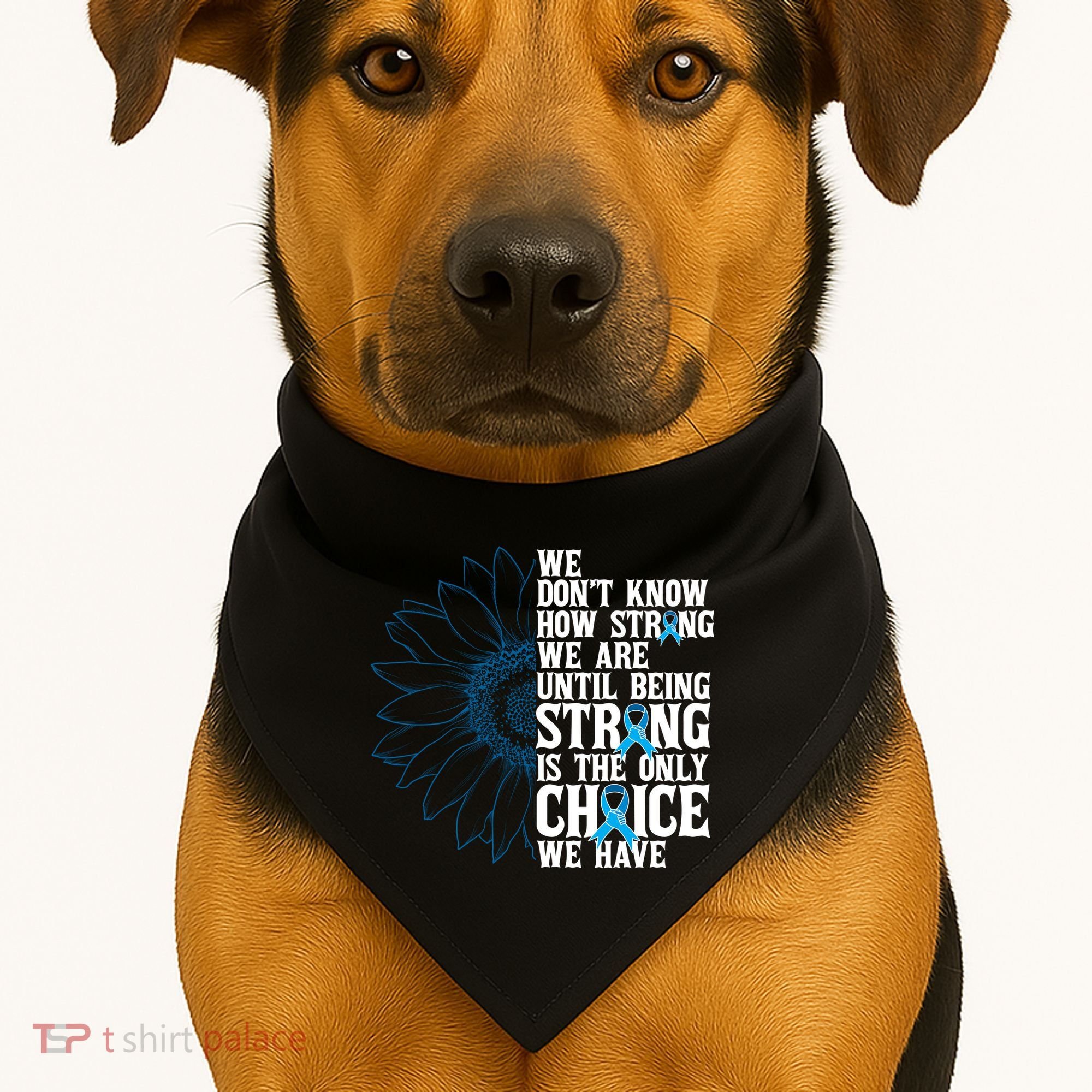 Colon Cancer Being Strong Is The Only Choice USA-Made Doggie Bandana