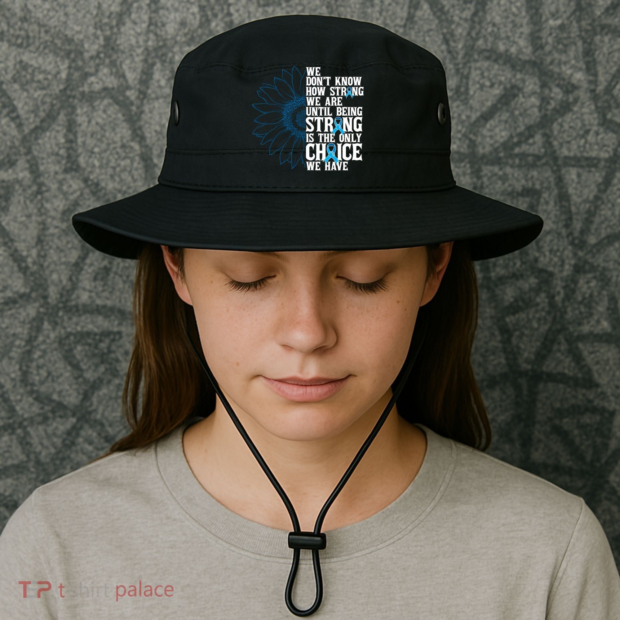 Colon Cancer Being Strong Is The Only Choice Bucket Hat