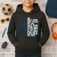 Colon Cancer Being Strong Is The Only Choice Kids Hoodie thumb 2