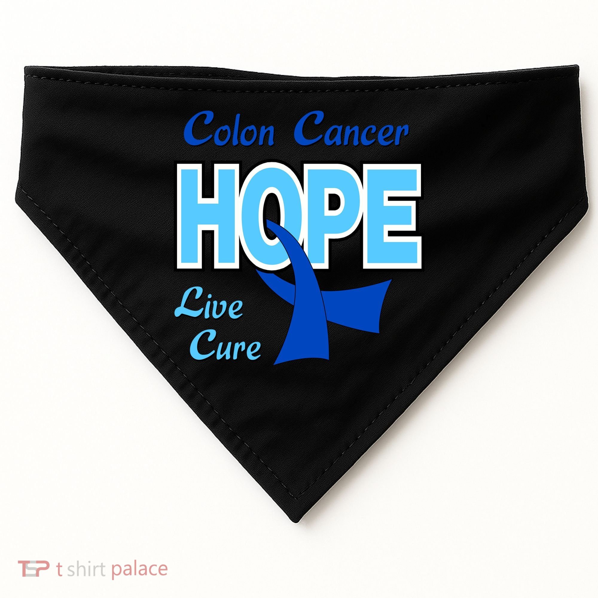 Colon Cancer Hope Live Cure USA-Made Doggie Bandana