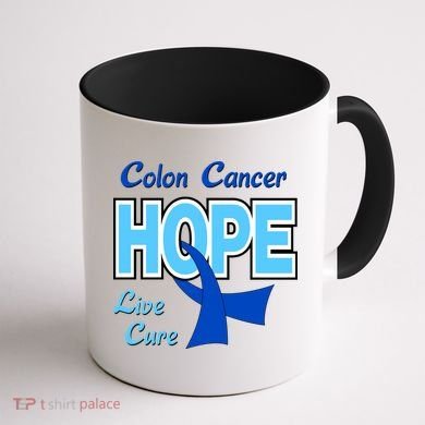 Colon Cancer Hope Live Cure Coffee Mug back