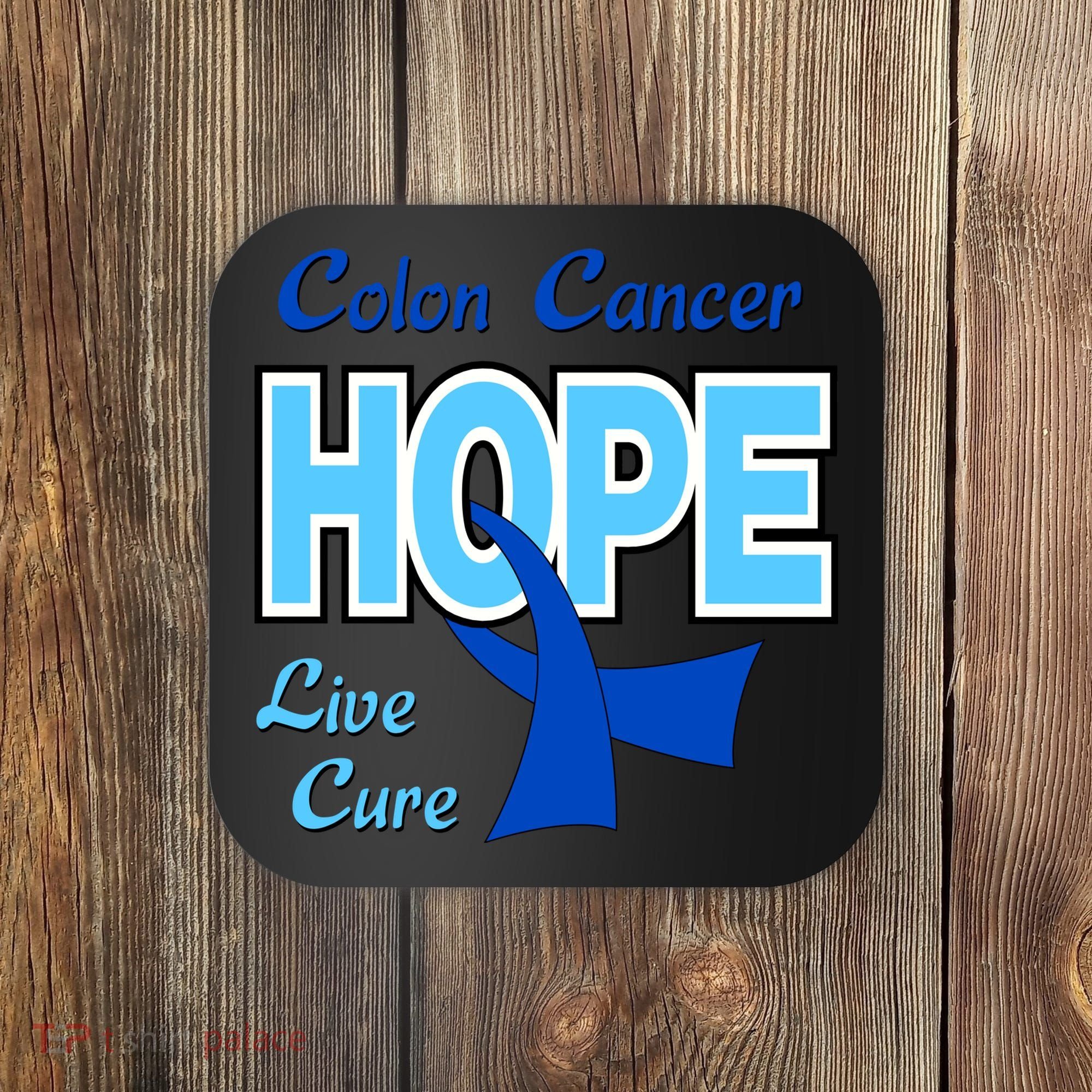 Colon Cancer Hope Live Cure Coaster