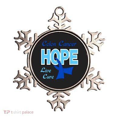 Colon Cancer Hope Live Cure Ornament