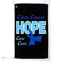Colon Cancer Hope Live Cure Golf Towel thumb 0
