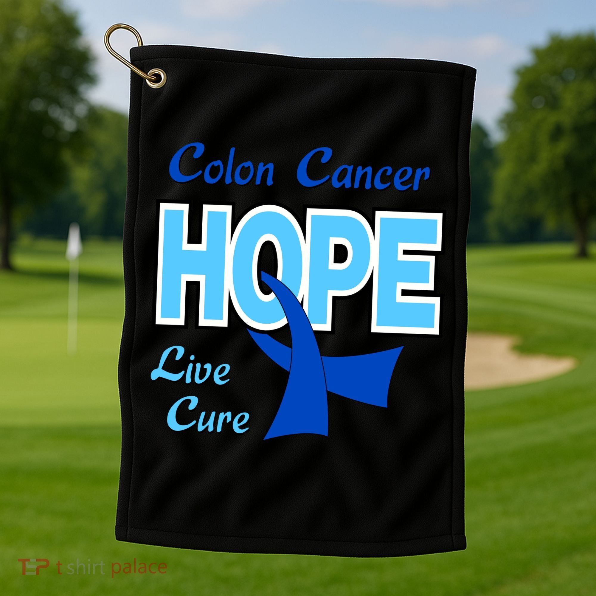 Colon Cancer Hope Live Cure Golf Towel