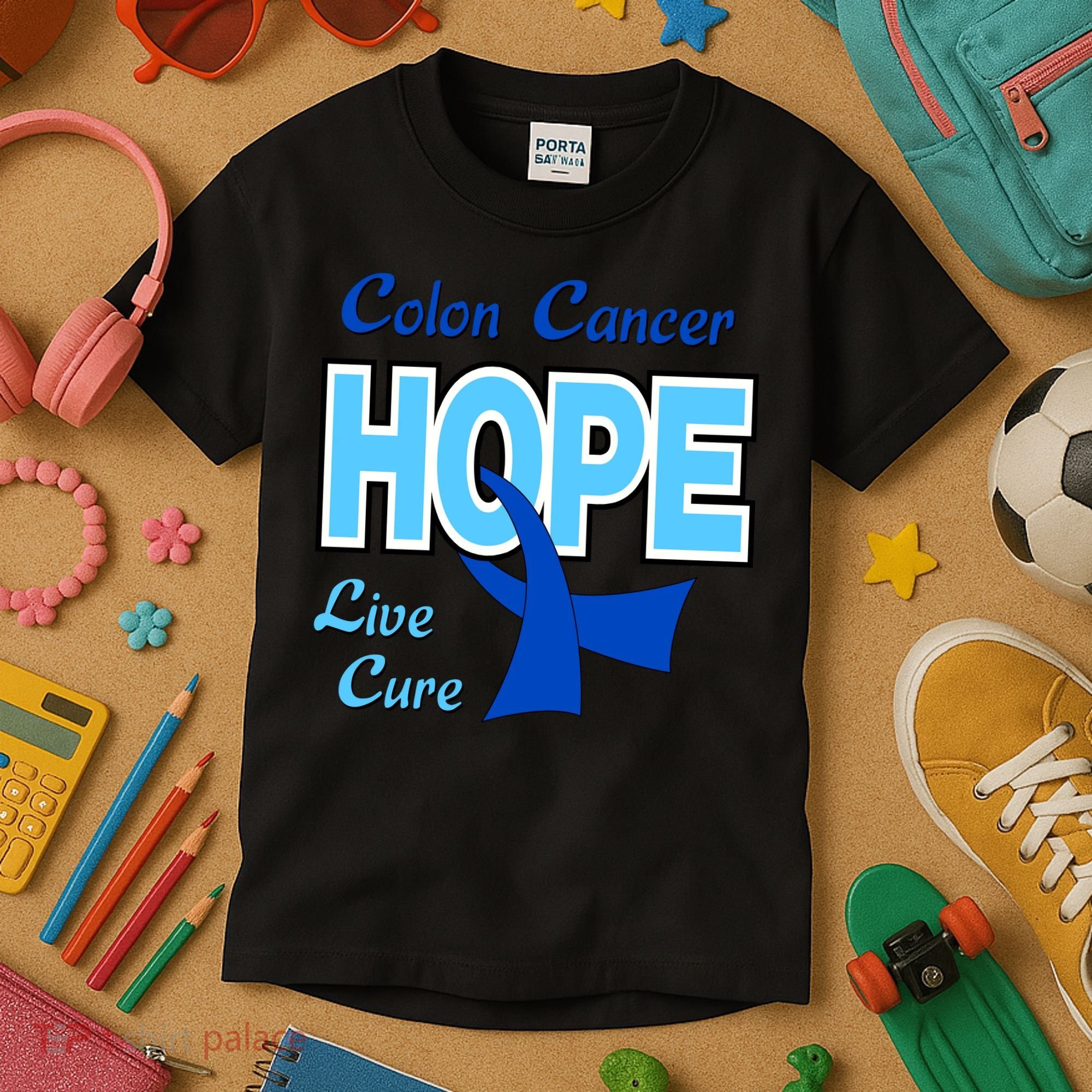 Colon Cancer Hope Live Cure Kids T-Shirt