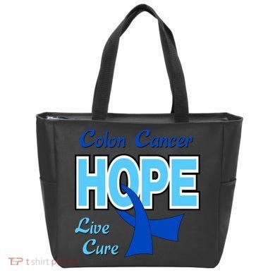 Colon Cancer Hope Live Cure Tote Bag