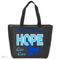 Colon Cancer Hope Live Cure Tote Bag thumb 0