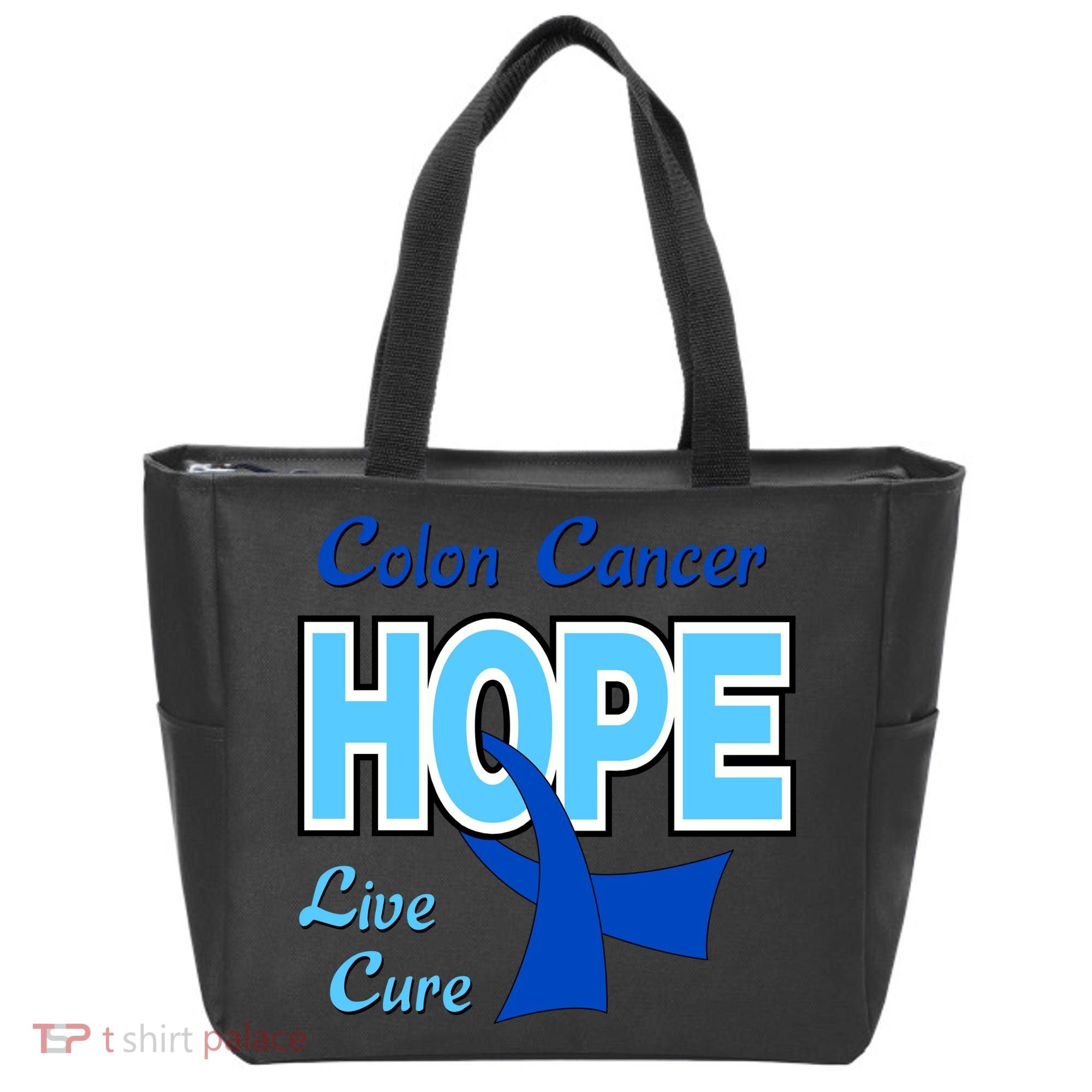 Colon Cancer Hope Live Cure Tote Bag