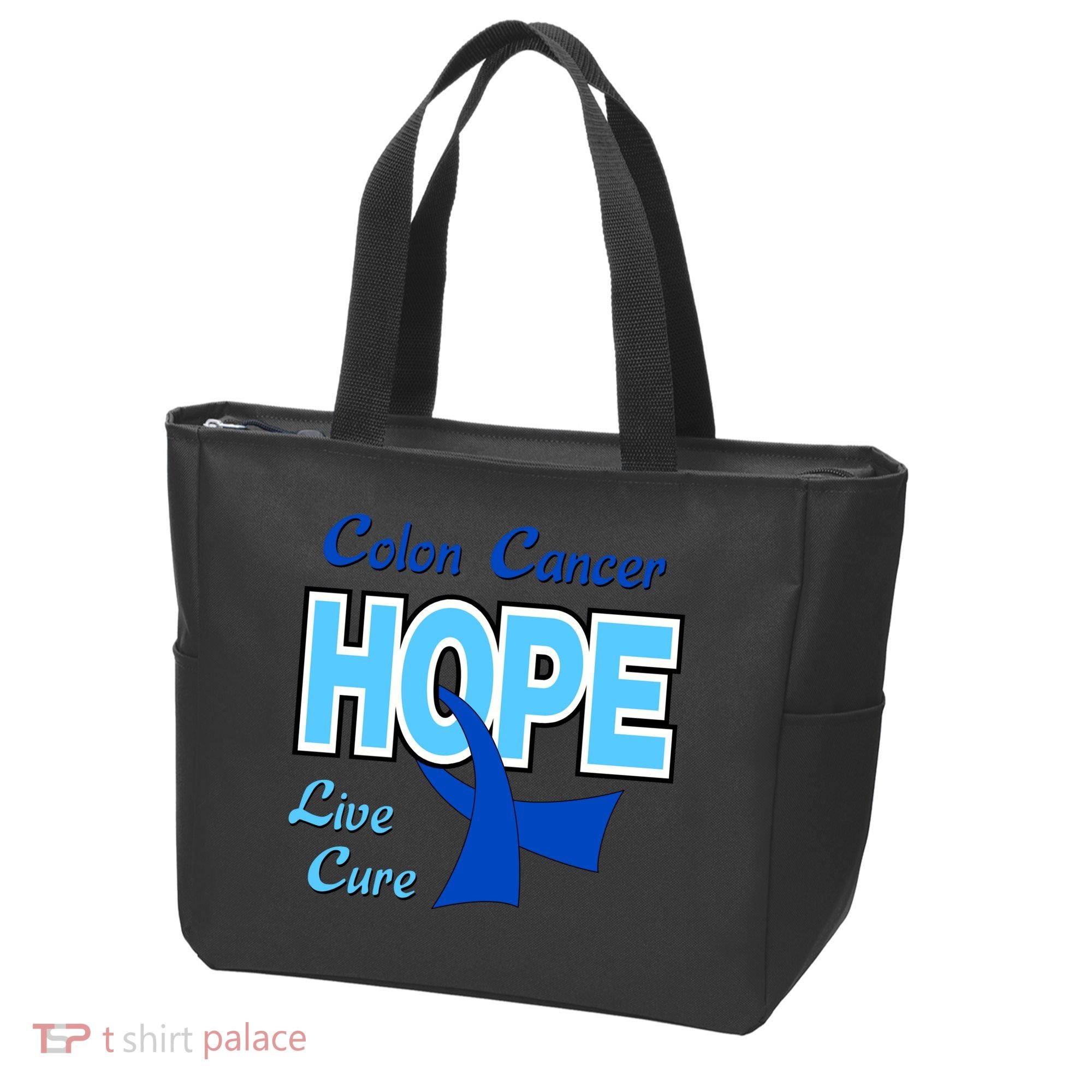 Colon Cancer Hope Live Cure Tote Bag