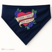 Colon Cancer Support Educate Advocate USA-Made Doggie Bandana thumb 0