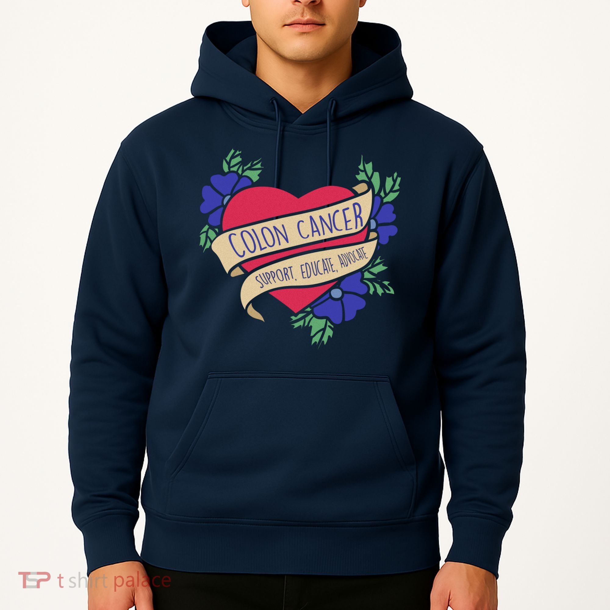 Colon Cancer Support Educate Advocate Hoodie