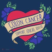 Colon Cancer Support Educate Advocate Long Sleeve Shirt thumb 2