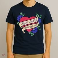 Colon Cancer Support Educate Advocate T-Shirt thumb 3