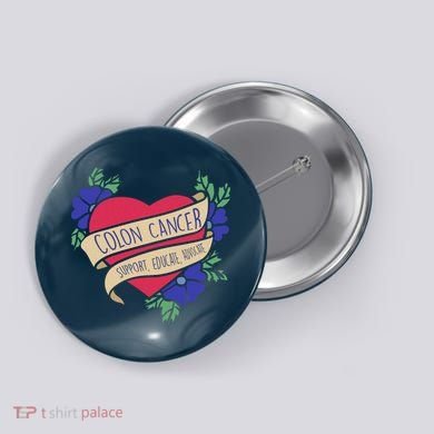 Colon Cancer Support Educate Advocate Button