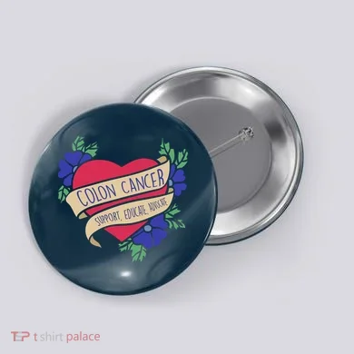 Colon Cancer Support Educate Advocate Button