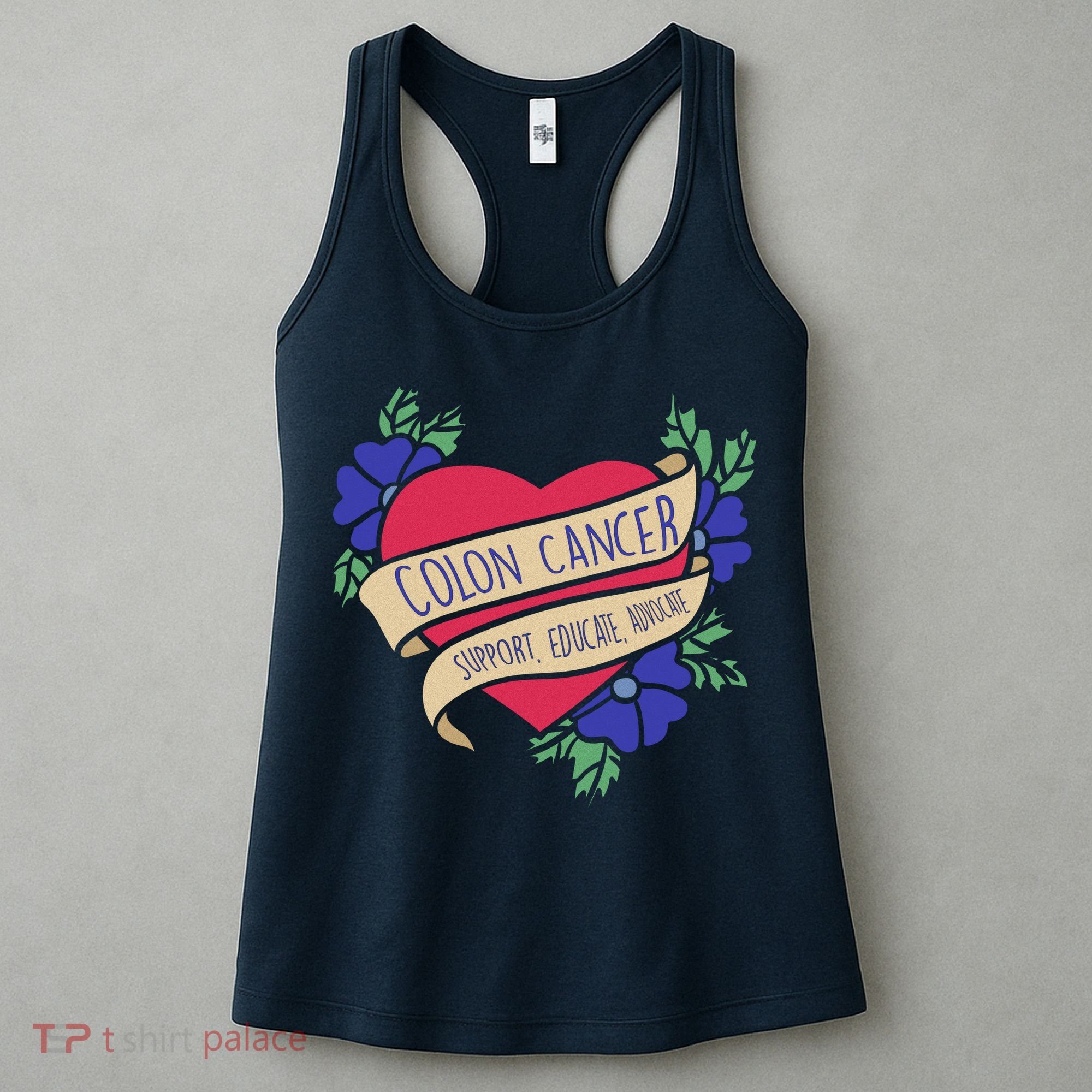 Colon Cancer Support Educate Advocate Women's Tank Top