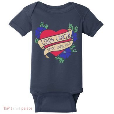 Colon Cancer Support Educate Advocate Baby Bodysuit