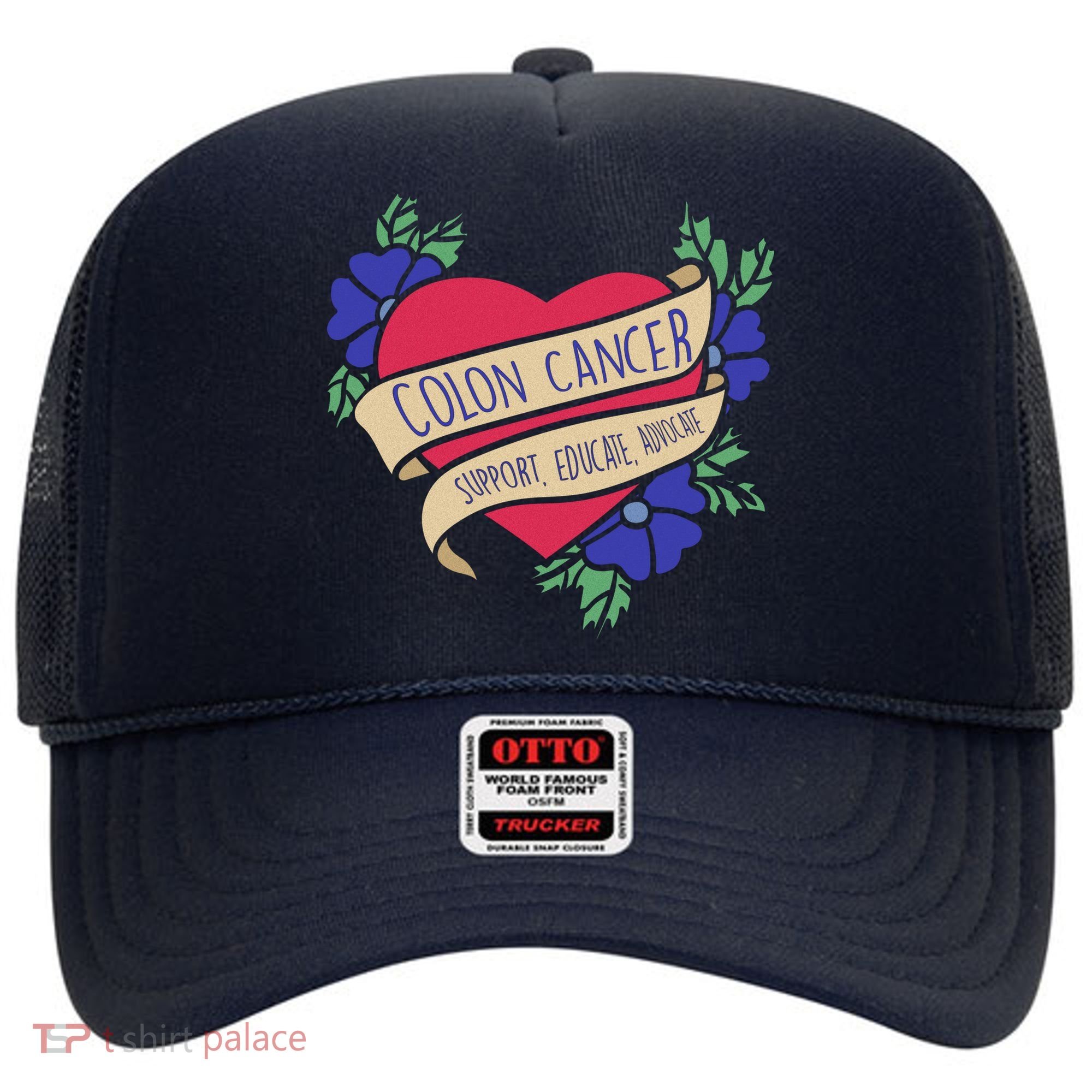 Colon Cancer Support Educate Advocate Hat