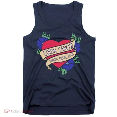 Colon Cancer Support Educate Advocate Tank Top