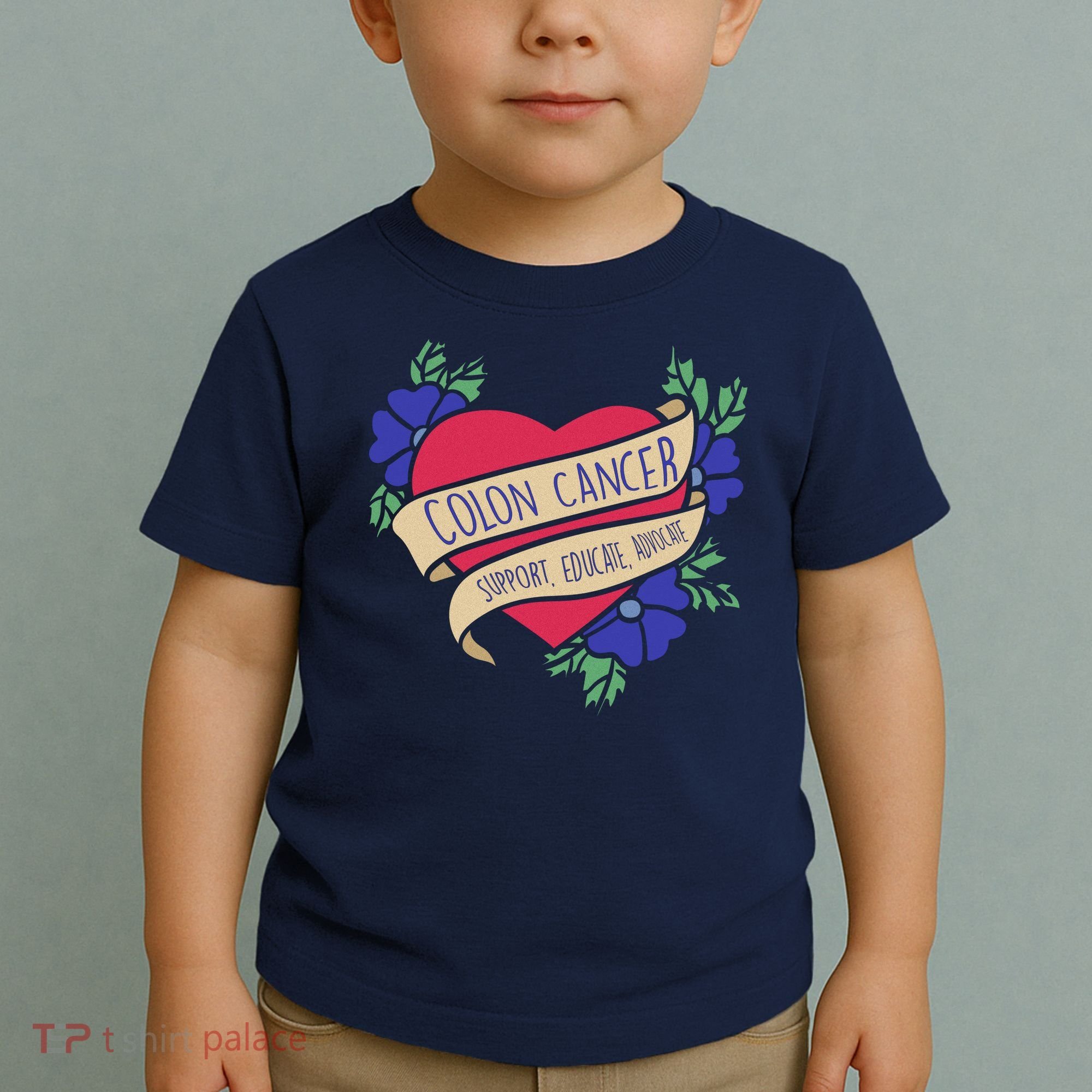 Colon Cancer Support Educate Advocate Toddler T-Shirt