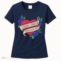 Colon Cancer Support Educate Advocate Women's T-Shirt thumb 0