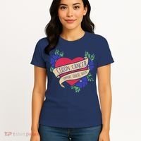 Colon Cancer Support Educate Advocate Women's T-Shirt thumb 4