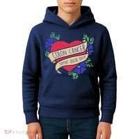 Colon Cancer Support Educate Advocate Kids Hoodie thumb 4