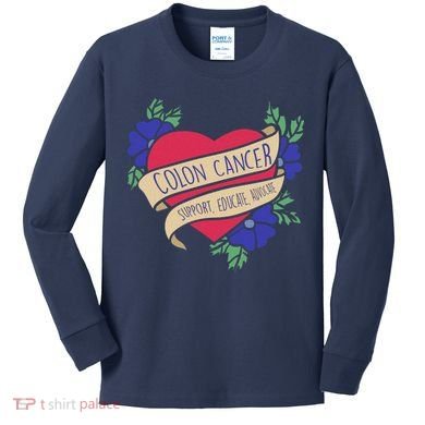 Colon Cancer Support Educate Advocate Kids Long Sleeve Shirt