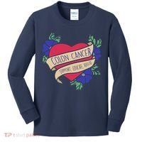 Colon Cancer Support Educate Advocate Kids Long Sleeve Shirt thumb 0