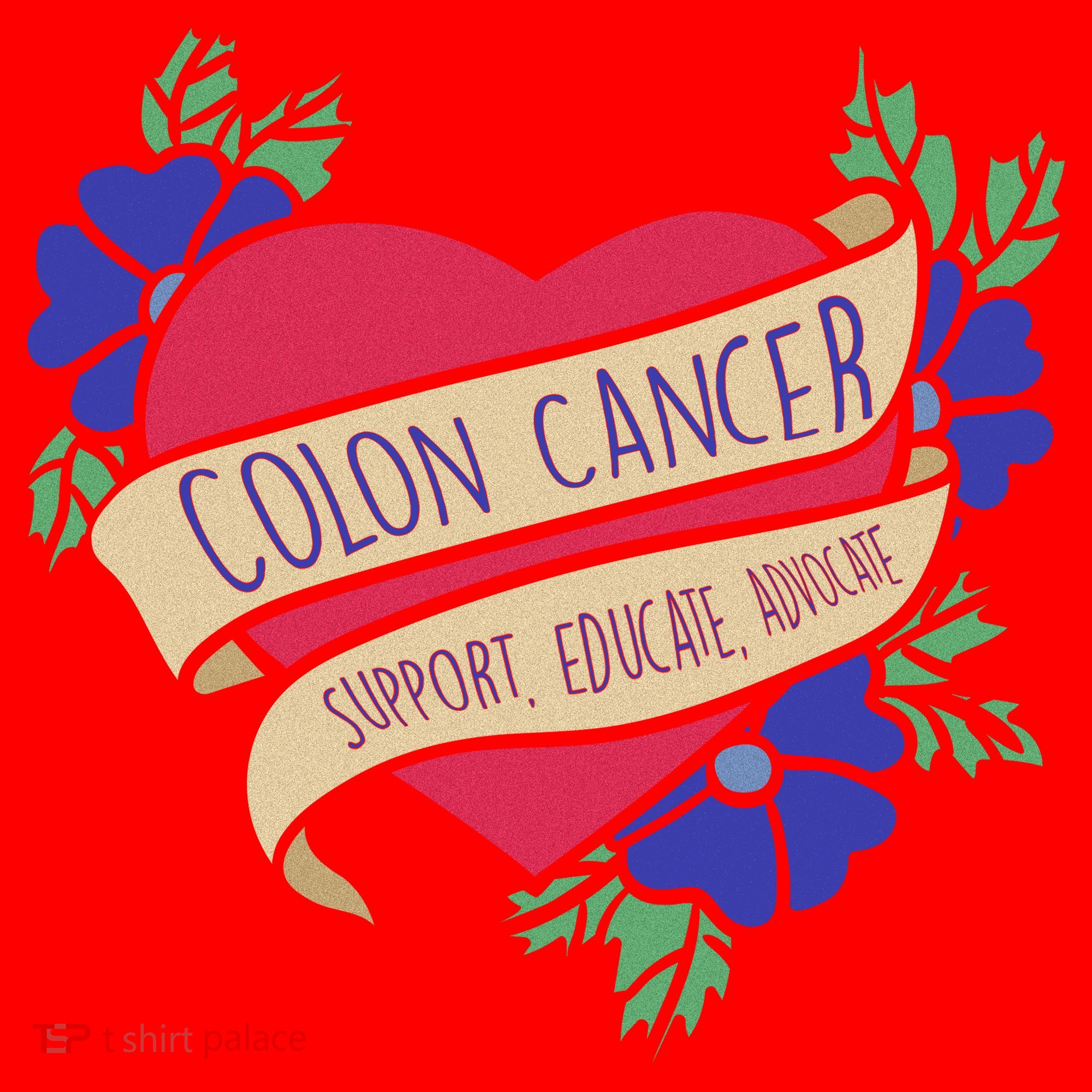 Colon Cancer Support Educate Advocate Santa Hat