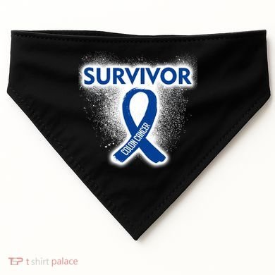 Colon Cancer Survivor USA-Made Doggie Bandana