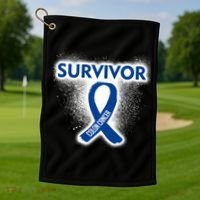 Colon Cancer Survivor Golf Towel thumb 1