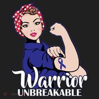 Colon Cancer Unbreakable Warrior Women's Sweatshirt thumb 2