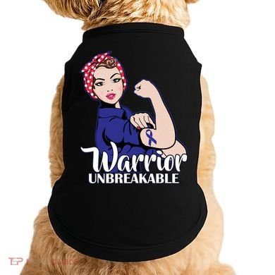 Colon Cancer Unbreakable Warrior Doggie Tank