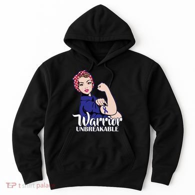 Colon Cancer Unbreakable Warrior Hoodie