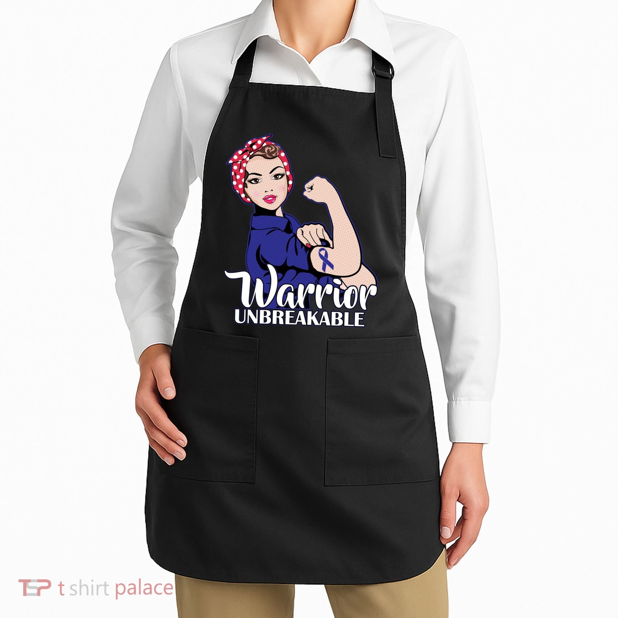 Colon Cancer Unbreakable Warrior Apron