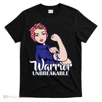 Colon Cancer Unbreakable Warrior T-Shirt