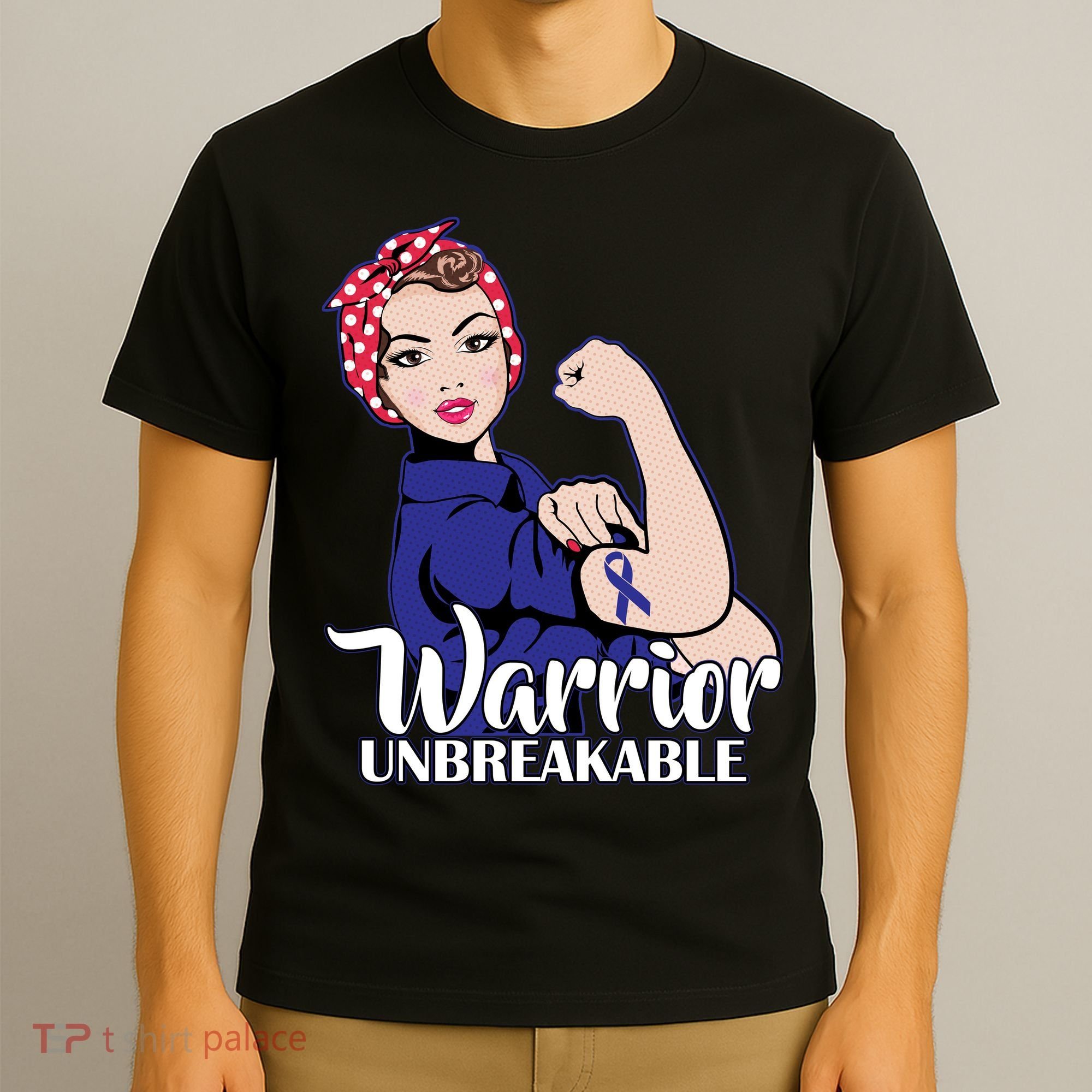 Colon Cancer Unbreakable Warrior T-Shirt