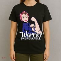 Colon Cancer Unbreakable Warrior T-Shirt thumb 4