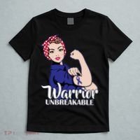 Colon Cancer Unbreakable Warrior T-Shirt thumb 5