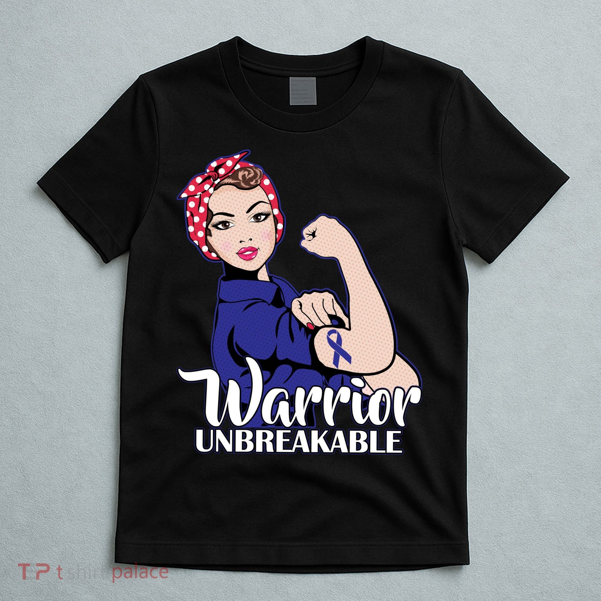 Colon Cancer Unbreakable Warrior T-Shirt