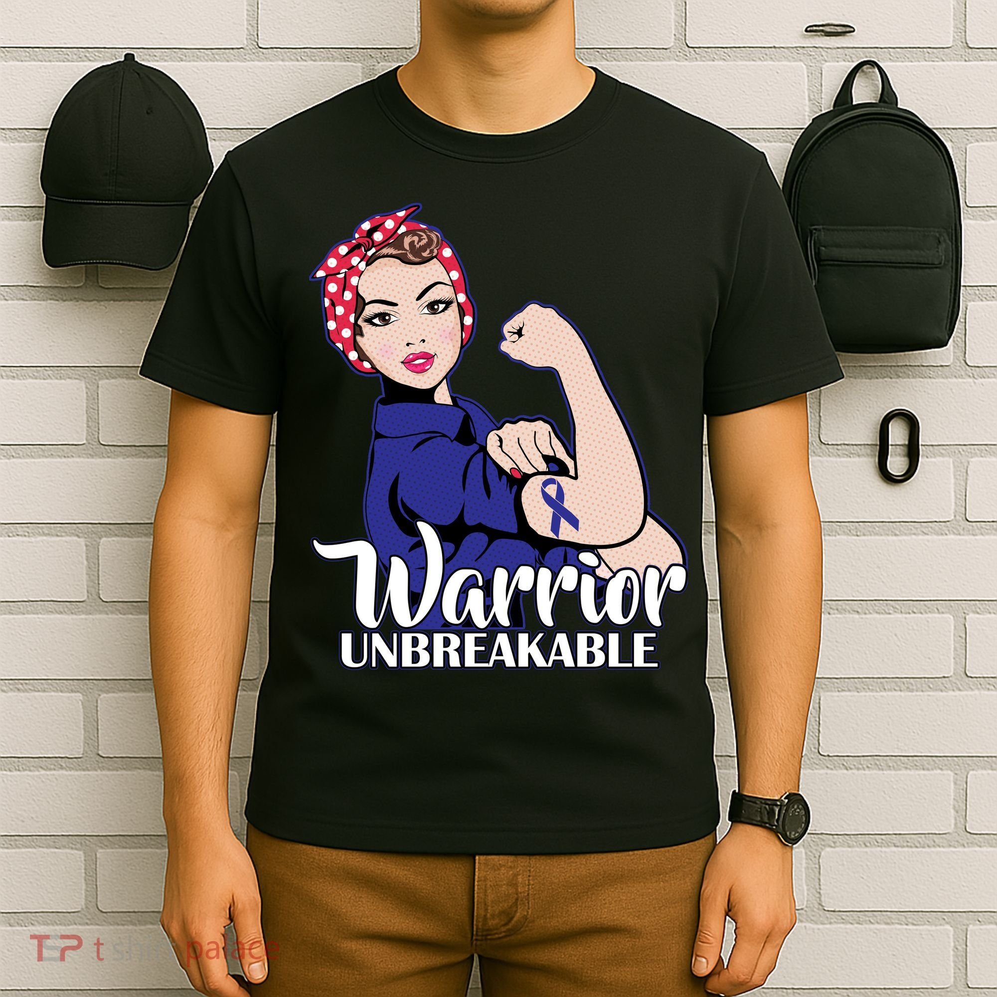 Colon Cancer Unbreakable Warrior T-Shirt