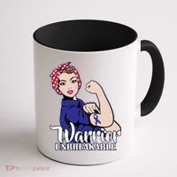 Colon Cancer Unbreakable Warrior Coffee Mug thumb 1