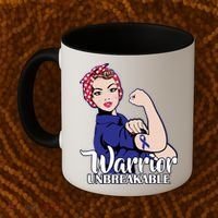 Colon Cancer Unbreakable Warrior Coffee Mug thumb 2