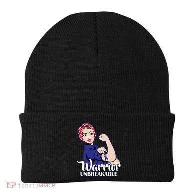 Colon Cancer Unbreakable Warrior Beanie
