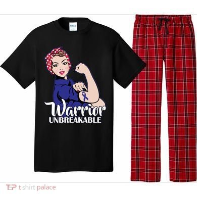 Colon Cancer Unbreakable Warrior Pajama Set