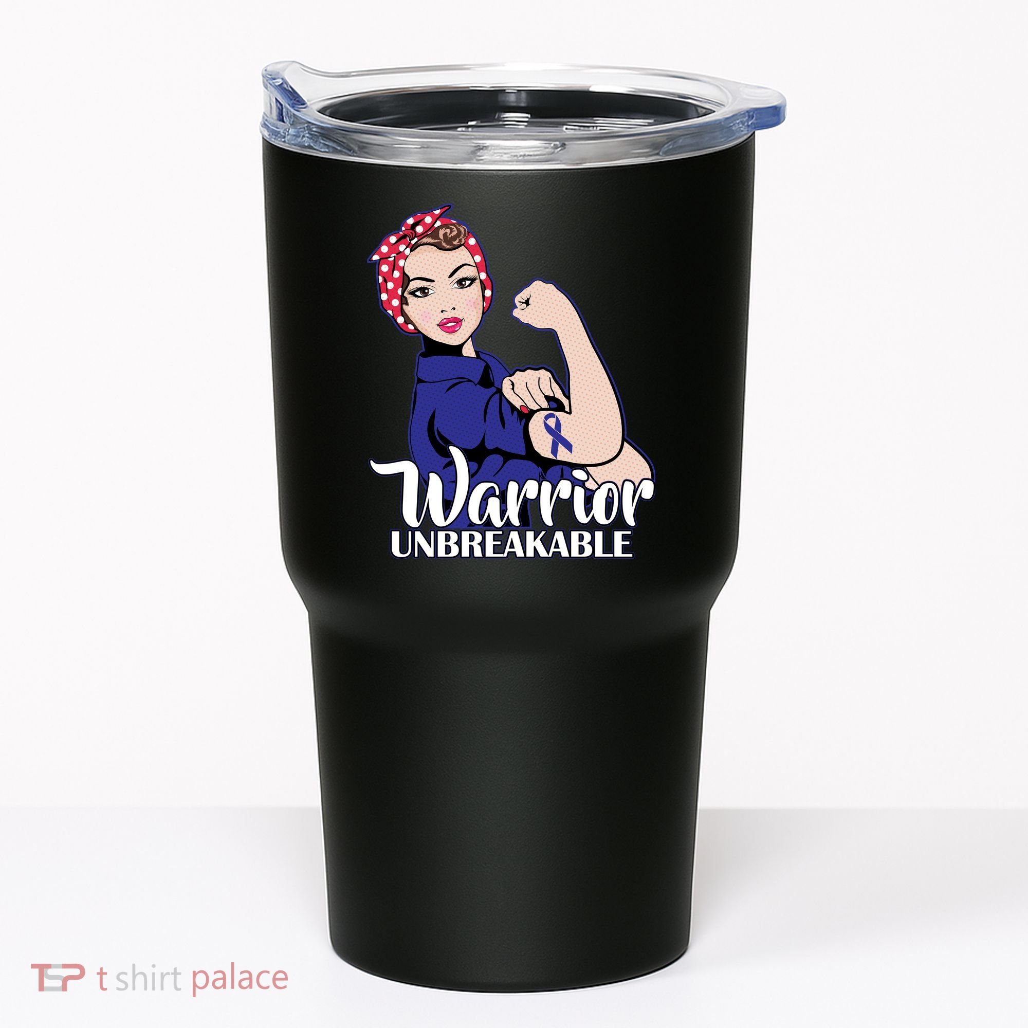 Colon Cancer Unbreakable Warrior Tumbler