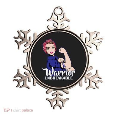 Colon Cancer Unbreakable Warrior Ornament