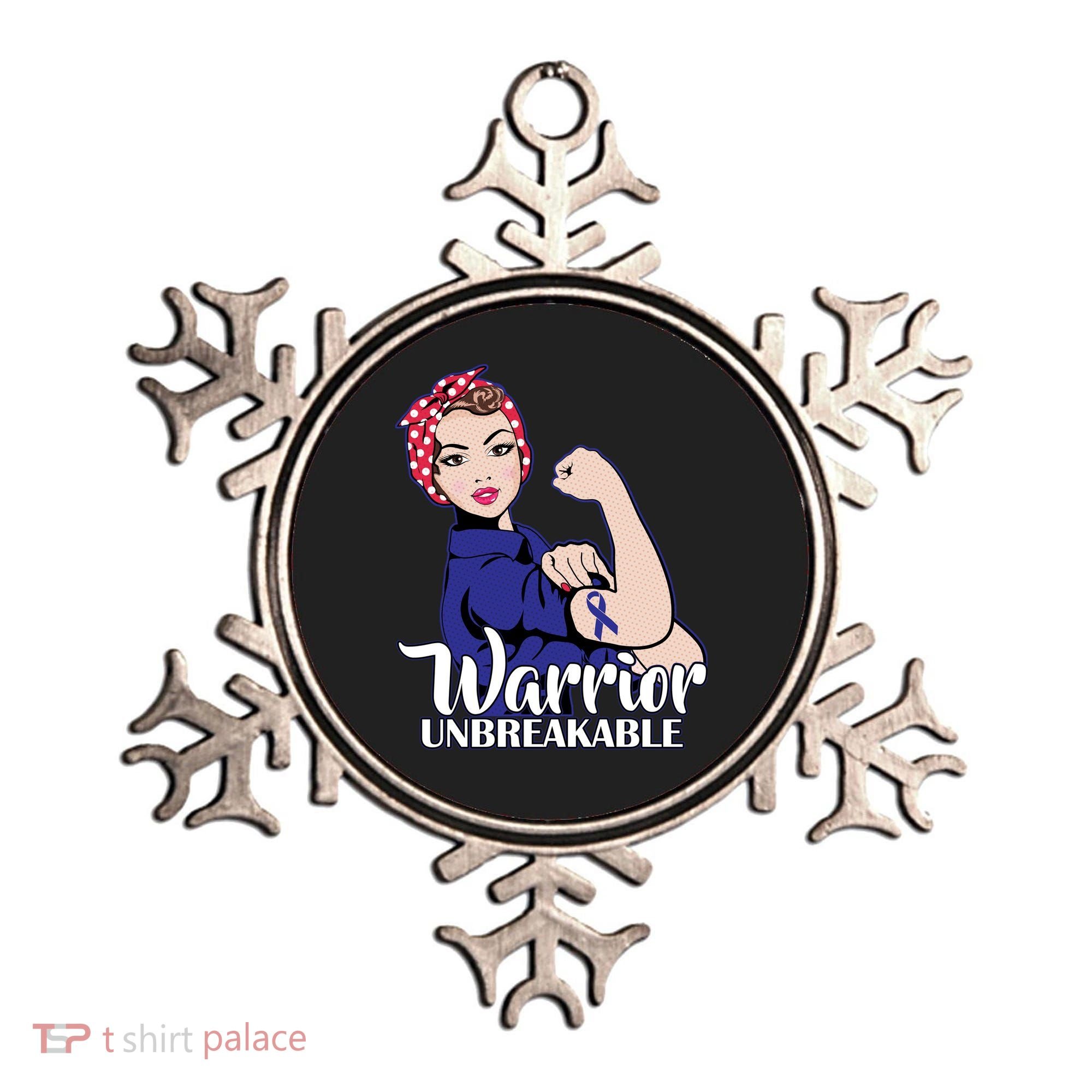 Colon Cancer Unbreakable Warrior Ornament